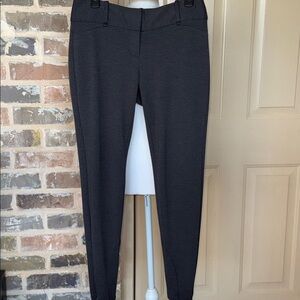 The Limited Charcoal Gray Drew Fit Pants Zip Ankle Stretch Knit Sz 6